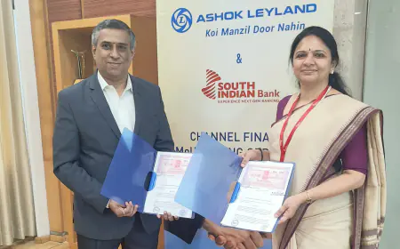 South Indian Bank signs MOU with Ashok Leyland Limited for Dealer Financing