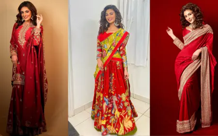 Elevate Your Navratri Style with Seerat Kapoor’s 3 Must-Try Red Desi Girl Looks!