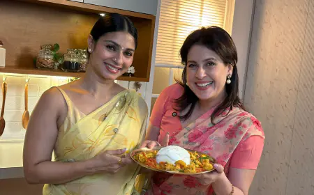 Tanishaa Mukerji Showcases Her Culinary Skills, Whips Up Delicious Prawns Bhujne on Amrita Raichand's Show