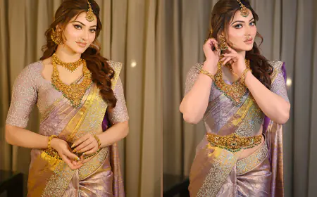 Urvashi Rautela Shines in Stunning Kanjeevaram Saree and ₹61 Lakh Jewellery at Daaku Maharaj Promotions