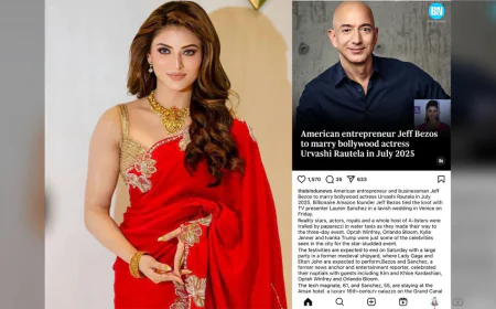 Did Urvashi Rautela Almost Marry Amazon Founder Jeff Bezos Before Lauren Sanchez? Here’s The Truth