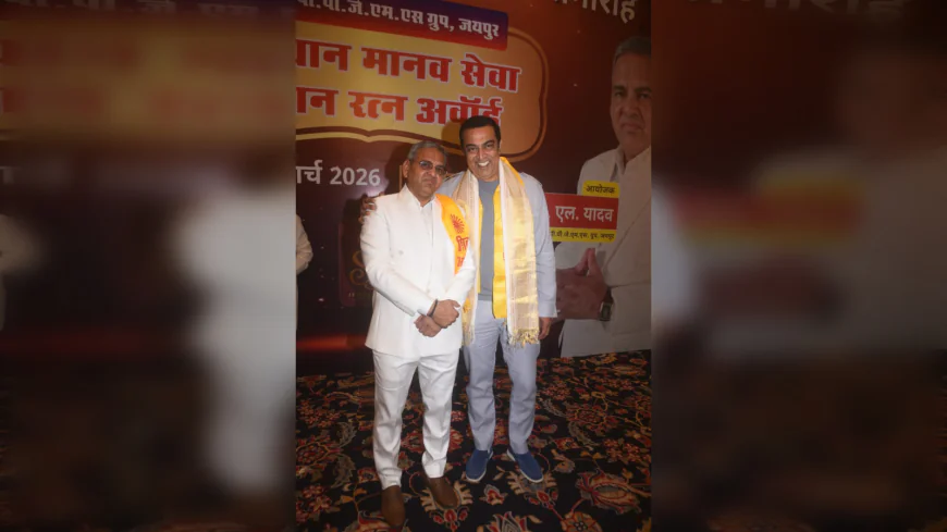 Eminent Personalities Honored at Rajasthan Manav Seva Ratna Awards, Vindu Dara Singh Present
